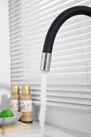 Смеситель для кухни с гибким изливом и подключением фильтра BELZ, сатин, черный, арт-B76814-1 — фото 4, Смесители для кухни