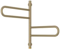 Полотенцесушитель электрический Сунержа Парео 4.0-2С 567х535 Матовое золото арт-032-0823-0567 — фото 4, Электрические полотенцесушители