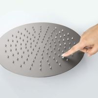 Товар: AQ2075BGM круглый верхний душ 300*2 мм, оружейная сталь - фото 2 AQ2075BGM круглый верхний душ 300*2 мм, оружейная сталь — фото 2, Верхние души