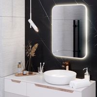 Зеркало с LED-подсветкой MILAN (50*70) /AQUA DE MARCO MIL50/70 — фото 4, Зеркала в ванную комнату