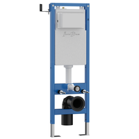 Комплект 3в1 IBERICA BLANCA инсталляция SILENCIO MINI, унитаз BURGOS ALTO белый, кнопка смыва INOX-S золото матовое (IB.001M.BRA.234.1603) — фото 3, Комплекты унитаз + инсталляция