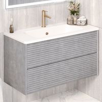 Тумба подвесная PARMA 100 /дымчатый серый/ AQUA DE MARCO 20100GRPAR — фото 1, Тумбы под раковину