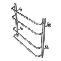 Полотенцесушитель водяной AZARIO FERRARA 500/500 4 секций, нижнее/диагональное подключение, 1/2", хром арт-AZ09155 — фото 2, Водяные полотенцесушители