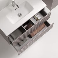 Товар: Тумба подвесная SANCOS Snob R 790х390х500, c двумя ящиками оснащенными доводчиками, Doha Soft, арт.SNR80/39SM - фото 2 Тумба подвесная SANCOS Snob R 790х390х500, c двумя ящиками оснащенными доводчиками, Doha Soft, арт.SNR80/39SM — фото 2, Тумбы под раковину