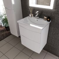 Комплект мебели для ванной Бриклаер ВЕГА 60-2, белый — фото 6, Комплекты мебели для ванной