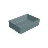 раковина накладная KUBE X 50x37 без перелива агава матовый арт-942904 — фото 2, Раковины накладные