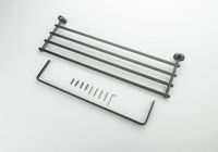 AQ4615BGM БЕТТА полка для полотенец, оружейная сталь — фото 1, Полки для полотенец