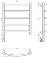 Товар: Полотенцесушитель электрический Сунержа Галант 3.1 600х500 МЭМ левый Золото 03-6000-6050 - фото 3 Полотенцесушитель электрический Сунержа Галант 3.1 600х500 МЭМ левый Золото 03-6000-6050 — фото 3, Электрические полотенцесушители