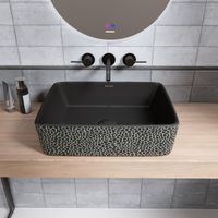 Раковина Grossman (480х370х130) черная,1 место арт-GR-3016BBL — фото 2, Раковины накладные