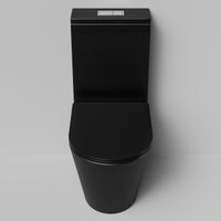 Унитаз напольный Grossman (640х360х835) безободковый,черный матовый с тонкой крышкой,микролифт,смыв торнадо,2 места арт-GR-4458BMSQ — фото 4, Напольные унитазы