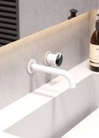 Товар: Смеситель для раковины встраиваемый Bronze de Luxe , белый/зеленый арт-9007W-G - фото 2 Смеситель для раковины встраиваемый Bronze de Luxe , белый/зеленый арт-9007W-G — фото 2, Смесители для раковины