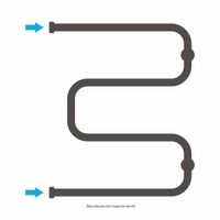 Полотенцесушитель водяной Сунержа Ш-образный 600х500 RAL 6021 Бледно-зелёный арт-6021-0014-6050 — фото 2, Водяные полотенцесушители