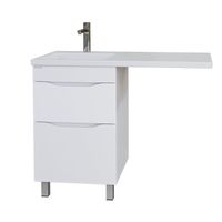 Тумба напольная "ВИЛАР-50" под стиральную машину с 2-я ящ. белая (ум. Камилла-110) 125011 — фото 1, Комоды и тумбы для ванной комнаты