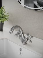 Orange Classic Pro M72-021cr смеситель для раковины двухвентильный, хром — фото 8, Смесители для раковины