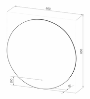 Товар: Зеркало арт-АЛА-02-800-14 - фото 4 Зеркало арт-АЛА-02-800-14 — фото 4, Зеркала в ванную комнату