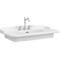 Раковина Artceram Hermitage под консоль с одним отверстием цвет белый арт-HEL005 01 00 — фото 4, Раковины подвесные