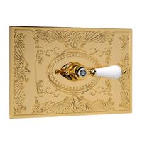 OTTONE CLASSIC EXPERT Декор.панель "ОВАЛ" h145x217мм. с отв.д/ручки, золото/декор 2 (БЕЗ РУЧКИ) 24250 — фото 1, Панели