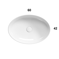 Раковина GLOBO Vanity Basins накладная цвет белый TFO60BI — фото 3, Раковины накладные