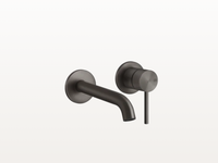 Смеситель для раковины, Gessi, Flessa, тип открывания воды-однорычажный, тип установки-встраиваемый в стену, отверстия для монтажа-2, вынос излива, мм-200, внутренняя часть-необходимо заказать, цвет-Black Metal Brushed PVD арт-54086.707 — фото 2, Смесители для раковины