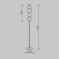 Напольный светильник (торшер) Maytoni MOD267FL-L32CH3K — фото 2, Торшеры
