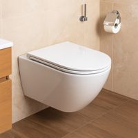 Унитаз подвесной Azario Eclat 520x365x365, безободковый, система слива "Скрытое Торнадо", с быстросъемным сидением микролифт арт-AZ-2381-A — фото 15, Подвесные унитазы