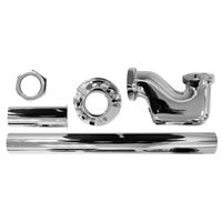 Сифон универсальный AZARIO литой, без выпуска, G 1 1/4 латунь, хром арт-AZ-110-CHR — фото 1, Сифоны для раковины