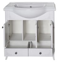 Комплект мебели для ванной Салерно 80 (Белый Патина Серебро) арт-969601 — фото 5, Комплекты мебели для ванной