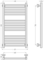 Полотенцесушитель водяной Сунержа Модус PRO 800х400 Без покрытия 00-0450-8040 — фото 2, Водяные полотенцесушители
