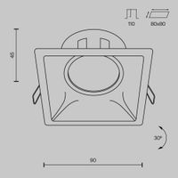 Встраиваемый светильник Technical арт-DL029-2-01W — фото 8, Точечные светильники