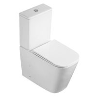 Унитаз-компакт Azario ESCONDA 355х620х805 напольный, безободковый, слив "Торнадо", в комплекте с быстросъемным сиденьем микролифт арт-AZ-1255A — фото 1, Напольные унитазы