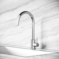 Смеситель для кухни из нержавеющей стали Sancos Stainless, с поворотным R изливом, арт арт-SC12001SS — фото 6, Смесители для кухни