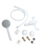 Orange Loop M26-100w смеситель для ванны/душа однорычажный с душевым набором, белый — фото 6, Смеситель для ванны