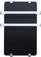 Полотенцесушитель электрический Allen Brau Infinity 100x44 с рейлингом 2.0 и креплением, серебро браш 00325623 — фото 1, Электрические полотенцесушители