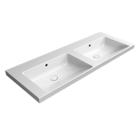 Товар: раковина подвесная/встраиваемая NORM двойная 125x50 белый арт-8627111 - фото 2 раковина подвесная/встраиваемая NORM двойная 125x50 белый арт-8627111 — фото 2, Раковины подвесные