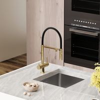 Смеситель для кухни SANCOS Imola с возможностью подключения фильтра для воды, цвет полированное золото, арт. арт-SC4010ZG — фото 2, Смесители для кухни