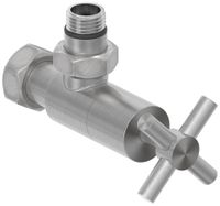 Вентиль Вентиль Сунержа угловой крест (G 1/2" НР х G 3/4" НГ) Сатин арт-071-1408-1234 — фото 3, Комплектующие для полотенцесушителей