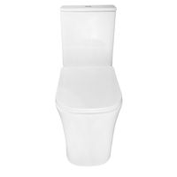 Унитаз-компакт Azario ANTEO SQUARE 385х630х820 напольный, безободковый, с быстросъемным сиденьем микролифт арт-AZ-1218A — фото 5, Напольные унитазы