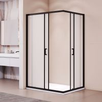 Душевой уголок RGW PA-040B 80x120, прямоугольный, профиль черный, стекло матовое/6 мм, арт-3508104082-24 — фото 2, Прямоугольные душевые уголки