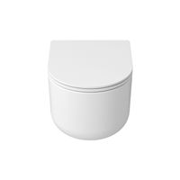 Унитаз подвесной Grossman (490х360х380) безободковый,белый с тонкой крышкой,микролифт,смыв торнадо,1 место арт-GR-4416SQ — фото 1, Подвесные унитазы