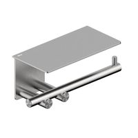 Бумагодержатель с полкой ABBER Osten 316 AA1830BST сталь брашированная — фото 1, Держатели туалетной бумаги