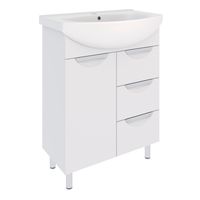 Тумба напольная с умывальником ELEGANSE 65 /хром/ AQUA DE MARCO 5065CELE — фото 2, Тумбы с раковиной