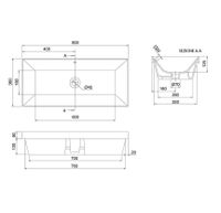 Раковина Scarabeo TEOREMA 2.0 встраиваемая снизу с переливом без отверстий цвет черный матовый арт-5136 49 — фото 6, Раковины встраиваемые снизу