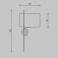 Настенный светильник (бра) Maytoni MOD437WL-02BG — фото 5, Бра