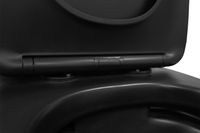 Унитаз-компакт Azario Black Queen 370х605х800 безободковый, с быстросъемным сиденьем микролифт, черный матовый арт-AZ-8380 — фото 7, Напольные унитазы