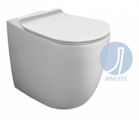 Унитаз SIMAS VIGNONI напольный приставной безободковый цвет белый h50 VI21 — фото 1, Подвесные унитазы