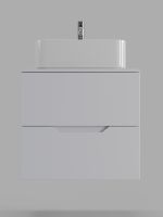 Orange Line тумба с раковиной подвесная 60 см, белый арт-Li-60TuwMDF+B02-460W — фото 4, Тумбы с раковиной