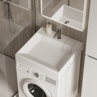 Раковина над стиральной машиной CERAMICANOVA Quattro 600x600x123 мм, с кронштейнами, белый, арт. CN0101 — фото 4, Раковины на стиральную машину