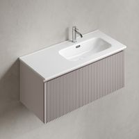 Тумба подвесная SANCOS Snob R 1.0 995х445х406, c одним ящиком оснащенным доводчиками, Doha Soft , арт.SNR1.0100RSM — фото 3, Тумбы под раковину