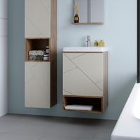 Ниша для тумбы Бриклаер КРИСТАЛЛ 50 см, дуб крафт табачный 4627125416842 — фото 3, Тумбы с раковиной