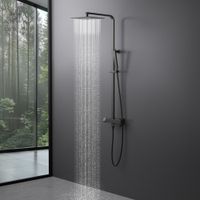 Душевая система с термостатом Timo Tetra-thermo SX-0169/18 черное золото — фото 3, Душевые системы